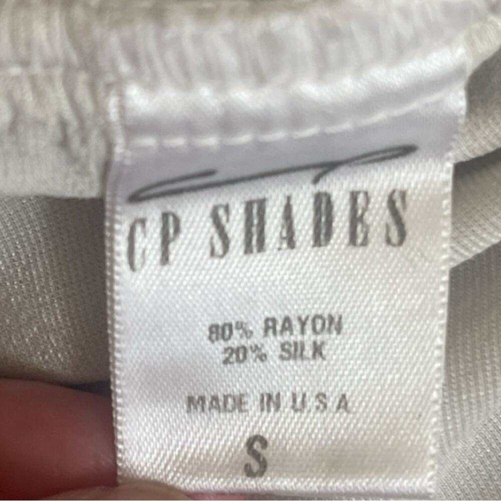 CP Shades Teton Grey Silk Blend Velvet V-Neck Popover Tunic Top Quiet Luxury - Picture 7 of 9